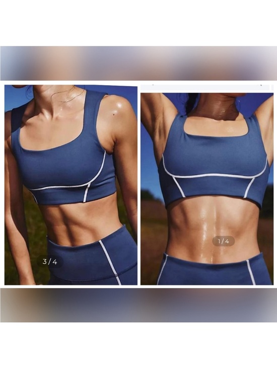 Free People Other - Free People You’re a Peach Blue Stone Sports Bra